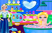 Juego Baby Elsa Baño Burbujas