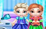 Juego Lavar Juguetes Hermanas Frozen