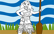 Juego Colorear Moana Polynesia