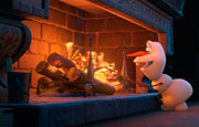 Puzzle Olaf en la chimenea